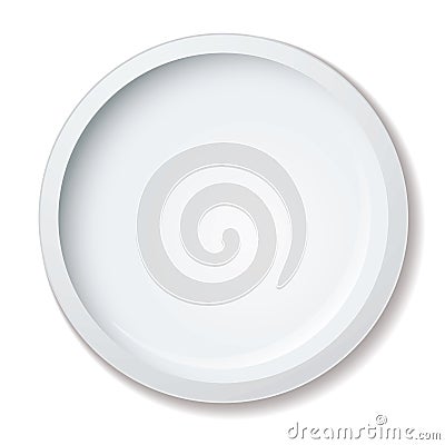 Dinner plate Vector Illustration