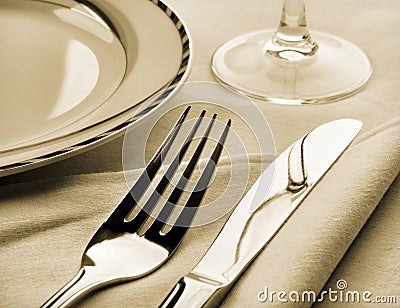 Dinner set Stock Photo