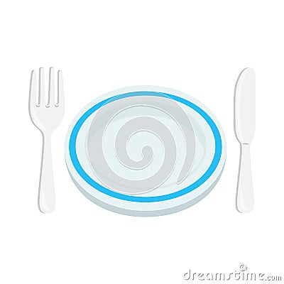 Dinner Sign Emoji Icon Illustration. Set the Table Vector Symbol Emoticon Design Clip Art Sign Comic Style. Vector Illustration