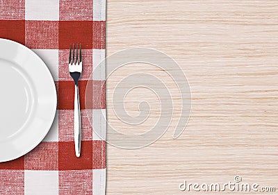 Dinner table setting top view Stock Photo