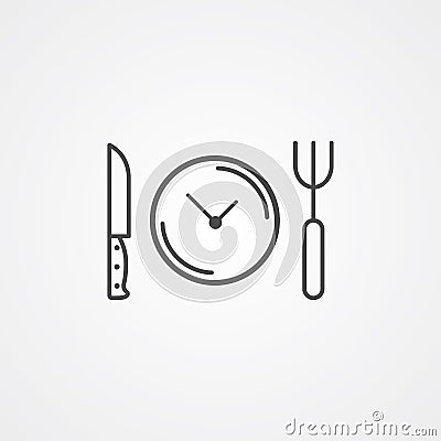 Dinner time vector icon sign symbol Vector Illustration