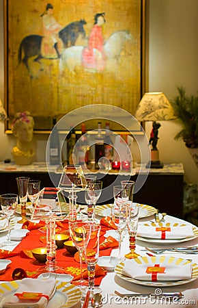 Dinning settings Stock Photo