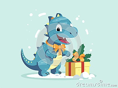 Dino Playtime - T-Rex Toy Adventure Illustrated Vector Illustration