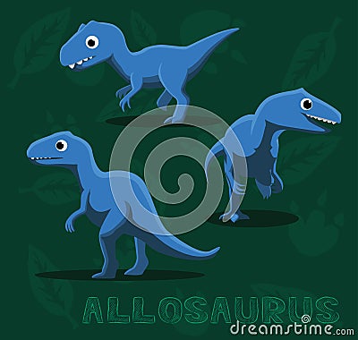 Dinosaur Allosaurus Cartoon Vector Illustration Vector Illustration