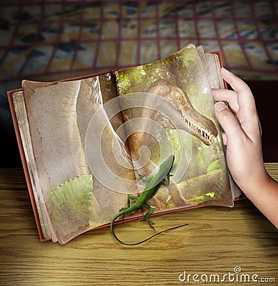 Dinosaur book Stock Photo