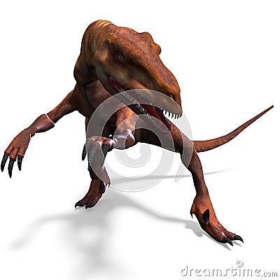 Dinosaur Deinonychus Stock Photo