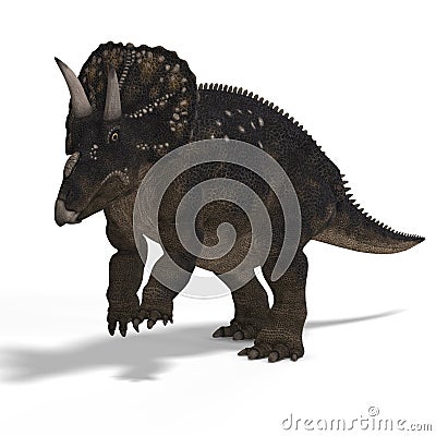 Dinosaur Diceratops Stock Photo