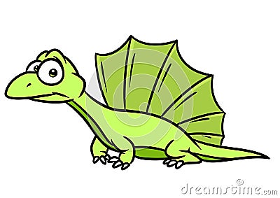 Dinosaur Dimetrodon Lizard animal character cartoon illustration Cartoon Illustration