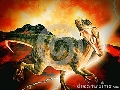 Dinosaur doomsday Stock Photo