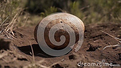 The dinosaur egg was a clue in the murder case. It had been found near the crime scene, Stock Photo