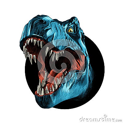 Dinosaur head Tyrannosaurus Vector Illustration