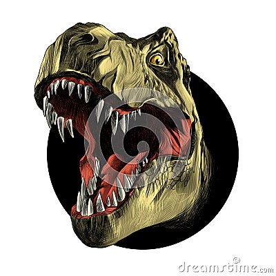 Dinosaur head Tyrannosaurus Vector Illustration