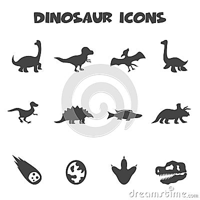 Dinosaur icons Vector Illustration