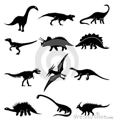 Dinosaur icons set Stock Photo