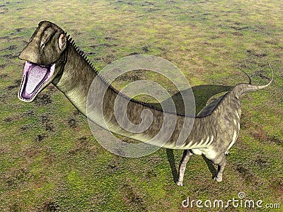 Dinosaur Mamenchisaurus Cartoon Illustration