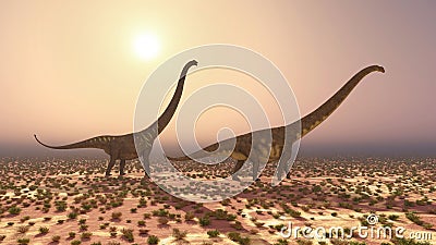 Dinosaur Mamenchisaurus Cartoon Illustration