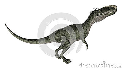 Dinosaur Monolophosaurus Stock Photo