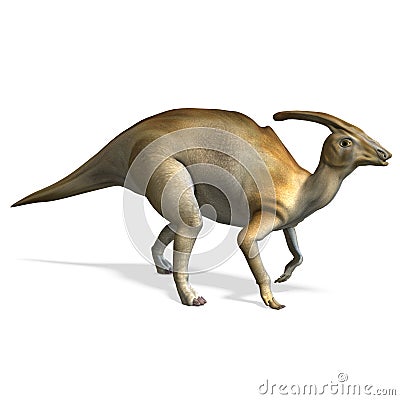 Dinosaur Parasaurolophus Stock Photo