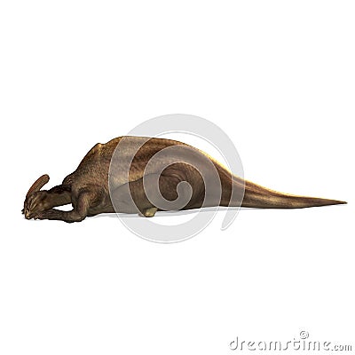 Dinosaur Parasaurolophus Stock Photo