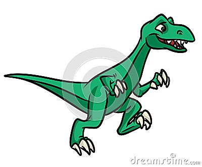 Dinosaur running cartoon Cartoon Illustration