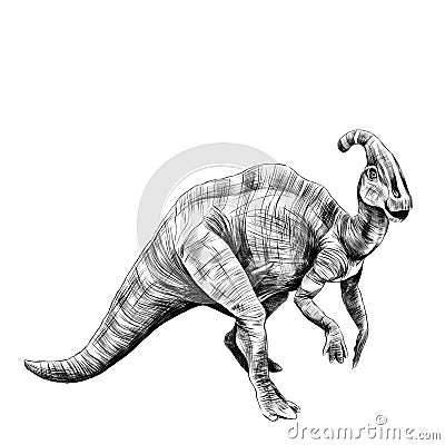 Dinosaur sketch vector Vector Illustration