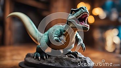 dinosaur statue The dinosaur toy was an amazing creature that lived in the wizarding world, when the world was full Stock Photo