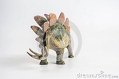 Dinosaur , Stegosaurus on white background Stock Photo