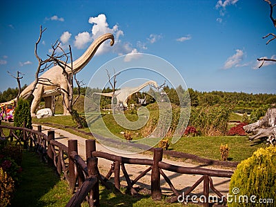 Dinosaur Theme Park, Leba Poland Stock Photo