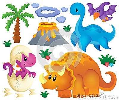 Dinosaur theme set 2 Vector Illustration