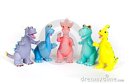 Dinosaur toys Stock Photo