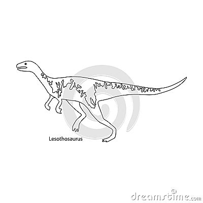 Dinosaur vector icon.Outline vector icon isolated on white background dinosaur. Vector Illustration