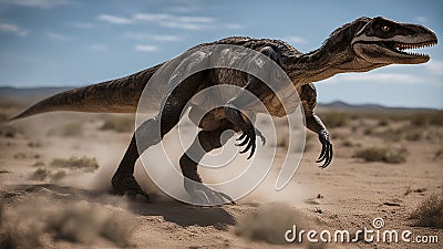 dinosaur _The Velociraptor was a phony. It pretended to be real and cool and badass, Stock Photo