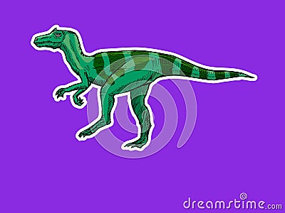 Dinosaur in zine style Stock Photo