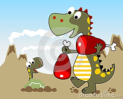 Dinosaurs family Vector Illustration