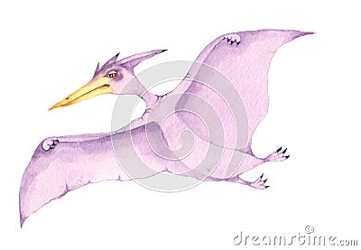 Dinosaurs jurassic watercolor illustration Cartoon Illustration