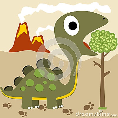Dinosaurs life Vector Illustration