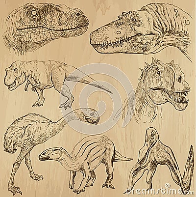 Dinosaurs 2 Vector Illustration