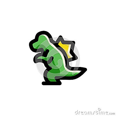 Dinosaurs Toy Icon Vector Illustration