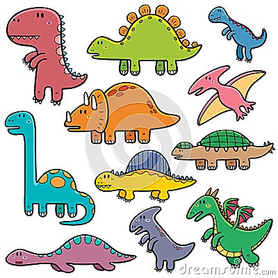 Dinosaurs Vector Illustration