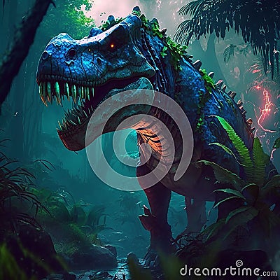 Dinosaurs were reptiles that lived millions of years ago Stock Photo