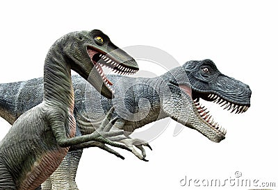 Dinosaurs on white background Stock Photo