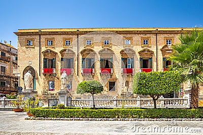 Diocesan Museum in historic centre in capital of Sicily Editorial Stock Photo