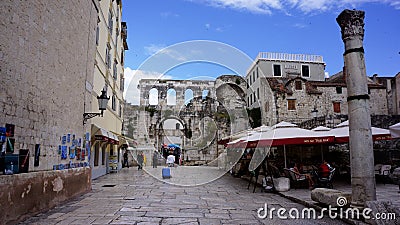 Diocletian's Courtyard Editorial Stock Photo