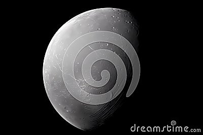Dione - Moon of Saturn (Generative AI) Stock Photo