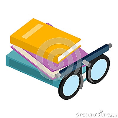 Diopter icon, isometric style Vector Illustration