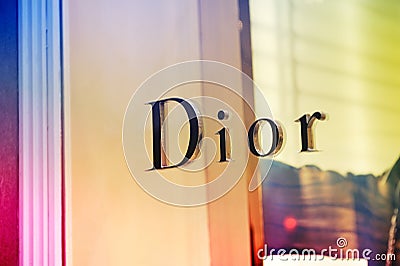 Dior flagship store sign Editorial Stock Photo