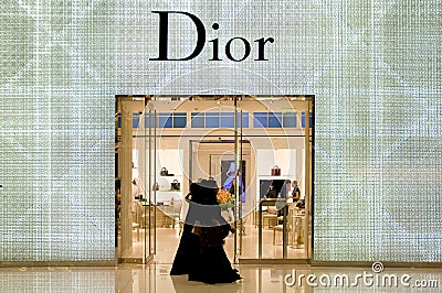 Dior Shop window display Editorial Stock Photo