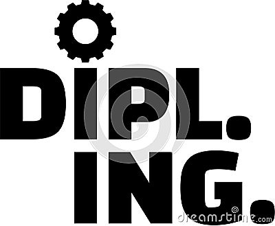 Dipl. Ing. Engineer Vector Illustration