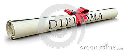 Diploma Cartoon Illustration