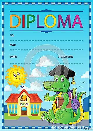 Diploma composition image 6 Vector Illustration